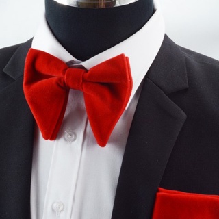 Bowtie Velvet Retro Set (Bowtie + PocketSquare+Cufflinks)