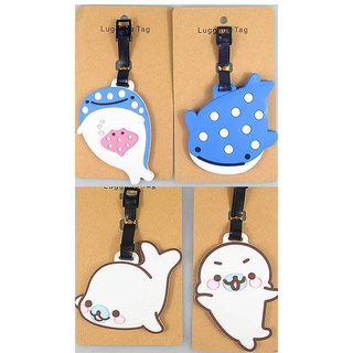 Little whale blue whale  Stitch Stilson  Cute cartoon luggage tag  animes boarding pass tag แท็กกระเป๋าเดินทาง แท็กกระเป๋า tag กระเป๋าเดินทาง