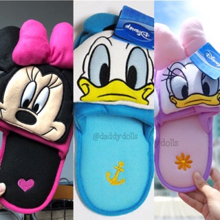 รองเท้าใส่ในบ้าน พื้นบาง Minnie มินนี่ &amp; Donald Duck โดนัลดั๊ก &amp; Daisy Duck เดซี่ดั๊ก