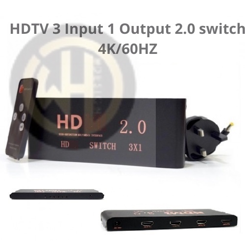 สวิตช์ HDTV 3 Input 1 Output 2.0 4K/60HZ CY-051