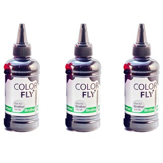 ColorFly หมึกเติม Brother เกรดAAA สีดำ 100ml. * แพ็ค 3ขวด(black)