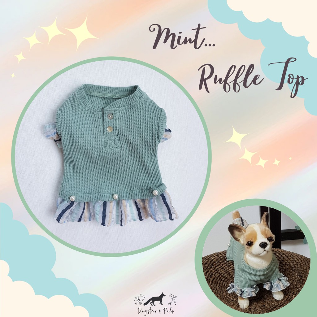Dogster & Pals: Mint Ruffle Top