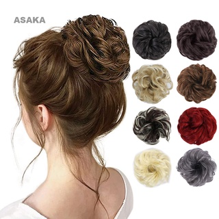 Asaka ยางมัดผมสังเคราะห์ ทรงบันมัดผมหางม้า สีดํา สีม่วง สีชมพู สีเขียว