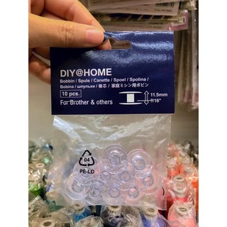 Pinn Shop ไส้กระสวยพลาสติก DIY@HOME สำหรับจักรเย็บผ้าไฟฟ้าที่ใช้ในบ้าน จำนวน10 ชิ้น