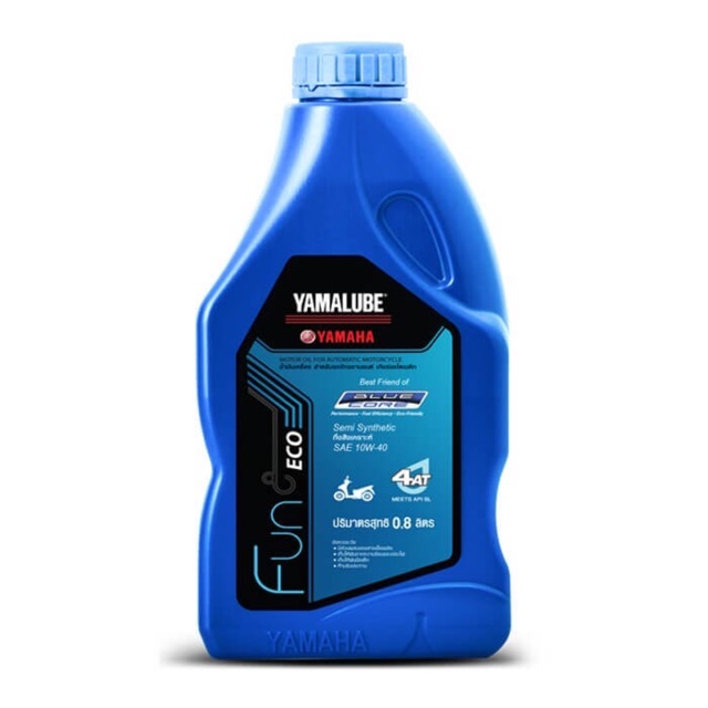 น้ำมันเคื่อง Yamalube 4AT กึ่งสังเคราะห์ 10W-40 BLUE CORE  (0.8 ลิตร)