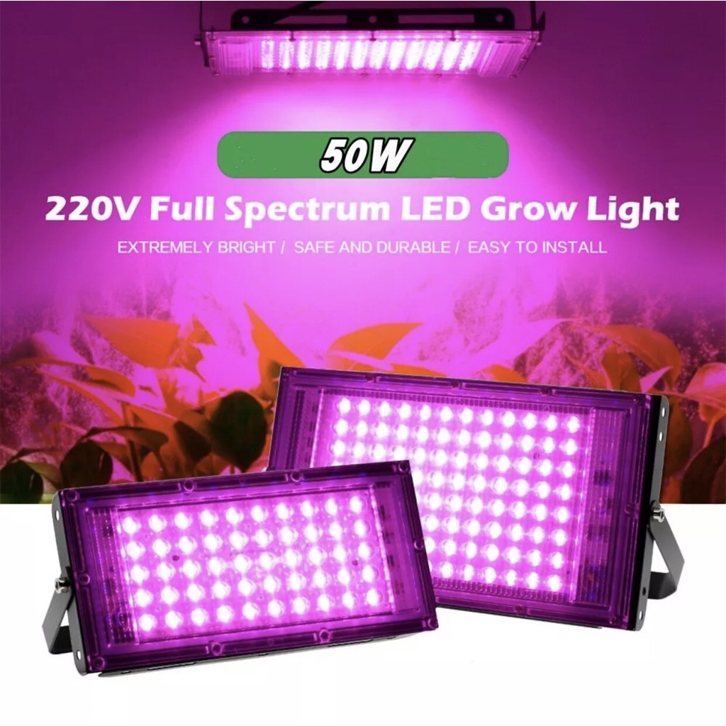 ไฟปลุกต้นไม้ 220V Full Spectrum LED 50W Grow Light ไฟช่วยต้นไม้ตัวเร็ว ราคาถูกที่สุด