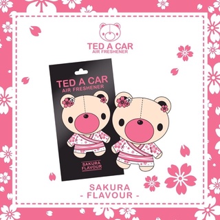 Ted a car แผ่นน้ำหอมปรับอากาศ เท็ดอะคาร์ กลิ่น ซากุระ Sakura หอมฟินบรรยากาศ เหมือนได้อยู่ญี่ปุ่น