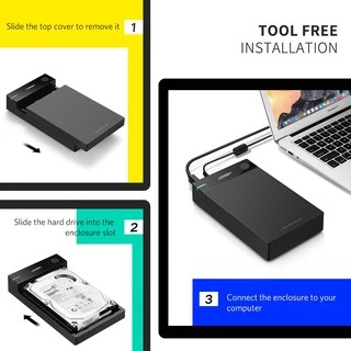 UGREEN กล่องใส่ฮาร์ดดิส External Hard Drive Enclosure 3.5 USB 3.0 to SATA Hard Disk Case รุ่น 50423 f ขนาด 2.5/3.5 นิ้ว