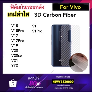 ฟิล์มหลัง Kevlar เคฟล่าใส For VIVO Y33T Y72 Y76 V17 V17Pro V19 V20 V20SE V21 V23E V29 S1 S1Pro Carbon fiber