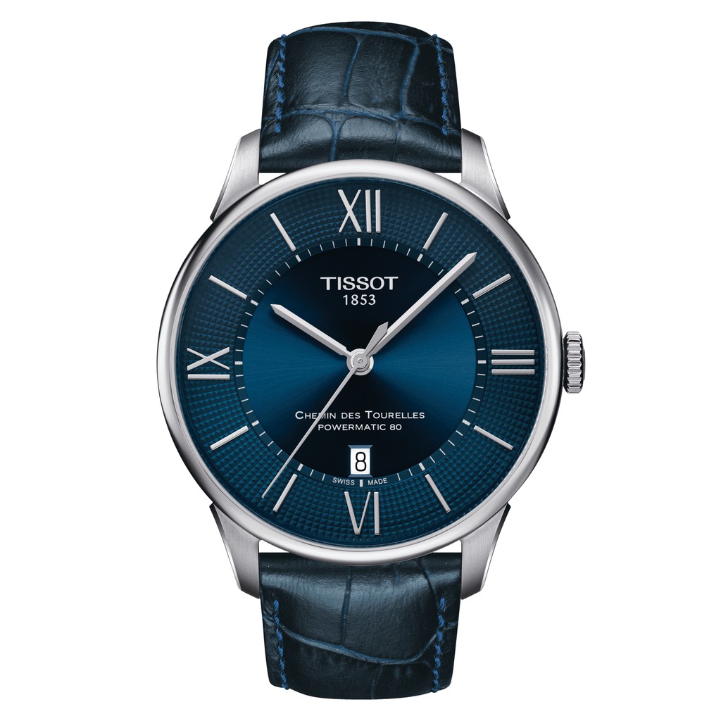 Tissot Chemin des Tourelles Powermatic 80 เชอร์แมง เดอ ทูเรลล์ สีน้ำเงิน T0994071604800 นาฬิกาผู้ชาย