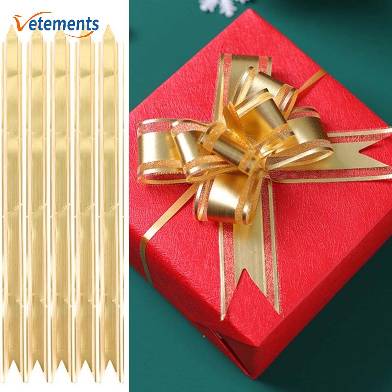 [VES Christmas] ริบบิ้นโบว์ดึง หลากสี 10 ชิ้น ต่อถุง / งานวันเกิด งานเลี้ยงวันเกิด ห่อของขวัญ โบว์ / โบว์ห่อดอกไม้ คริสต์มาส วันแม่