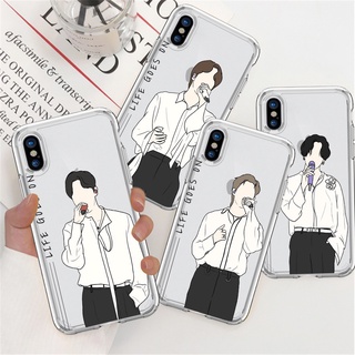 เคสโทรศัพท์มือถือ แบบใส ลาย Bts life goes on สําหรับ iphone 6 6s 7 X XS XR XSMax 11pro 12 pro 13 pro promax