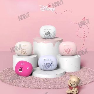 Kam ของแท้ Disney หูฟังบลูทูธไร้สาย ลายมิกกี้เมาส์ สีชมพู พร้อมไมโครโฟน กันน้ํา ตัดเสียงรบกวน สําหรับ Android iOS บลูทูธ 5.1