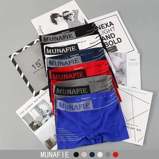 #073 Boxer กกนชาย MUNAFIEแท้ 100% ผ้านุ่ม ใส่สบาย ไม่อึดอัด ไม่มีถุง COK