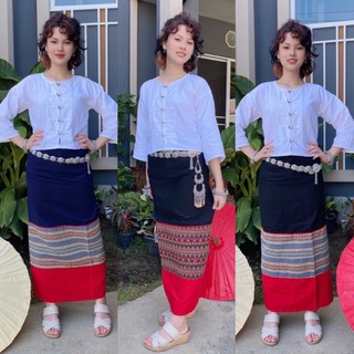 ผ้าถุงสวยๆแบบมัด เอวใหญ่ เอวเล็กได้ แบบมัดสวมใส่ง่าย