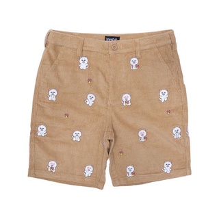 SLUM LTD - RIPNDIP Hello Nermy Corduroy Embroidered Shorts Tan