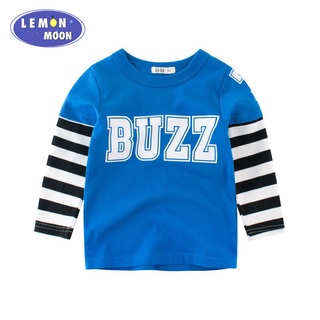 เสื้อยืดเด็กแขนยาว แขนยาวBUZZน้ำเงิน ผ้า Cotton คุณภาพดี งานแท้ พร้อมส่งในไทย