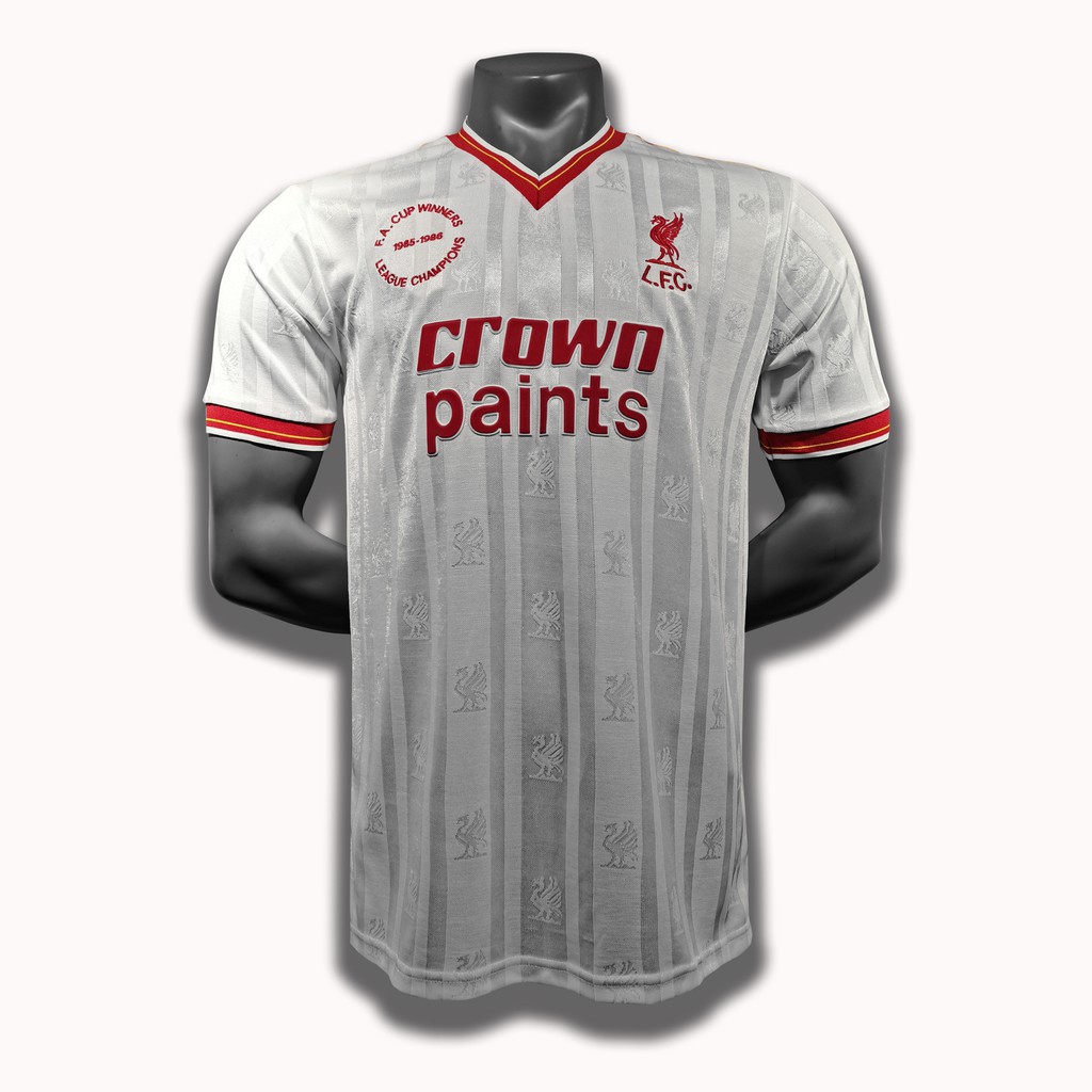 85-86 Liverpool Away Retro Soccer Jersey Football