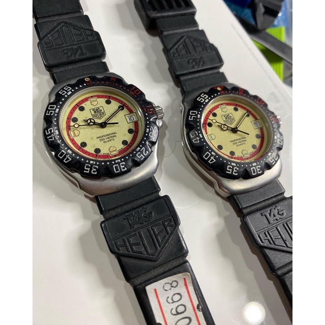 ห้ามพลาด!! Tag heuer F1 classic boy+lady size สวยๆ เดิมๆ สายยางแท้ๆ คู่นี้ 20000 เท่านั้น  เหมาะสำหรับการสะสมเก็บ