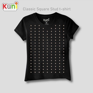 KUNI#K71 เสื้อยืดแต่งเพชร สตรี  Classic Style by Kunibrand