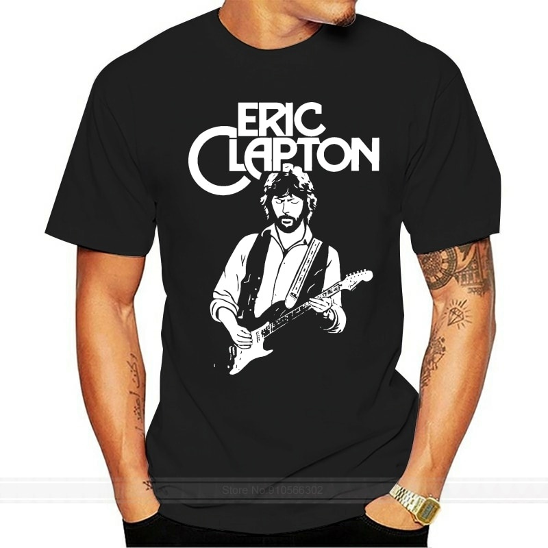 เสื้อยืด ผ้าฝ้าย พิมพ์ลาย Eric Clapton 2 แฟชั่นสําหรับผู้ชาย