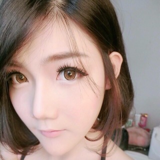 (1)(2) Nudy Brown / Chestnut คอนแทคเลนส์ บิ๊กอาย สีน้ำตาล Contact Lens Bigeyes สายตาสั้น Ganaria ค่าสายตา สายตา ตาโต