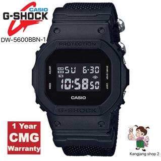 Casio G-Shock รุ่น DW-5600BBN-1DR สายผ้าสีดำ นาฬิกาแบรนด์แท้ 💯% ประกันศูนย์ CMG