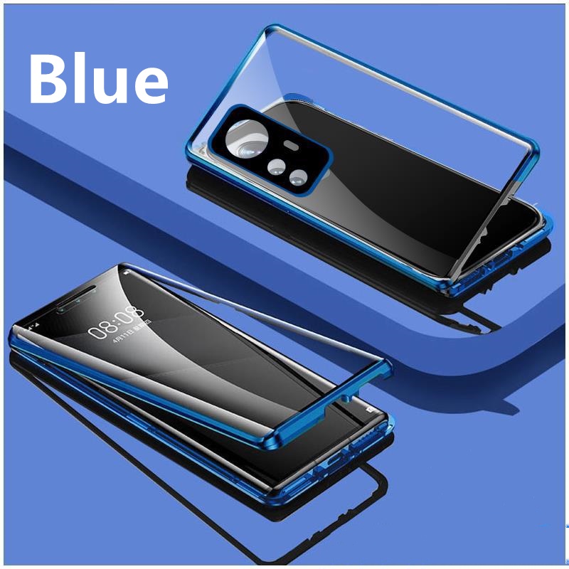 Magnetic Case for Realme 8 X2 XT X50 X7 Q3s Pro V25 Q2 V11 V13 V15 GT Neo 2 3 Bumper Double Side Tempered Glass + Came00
