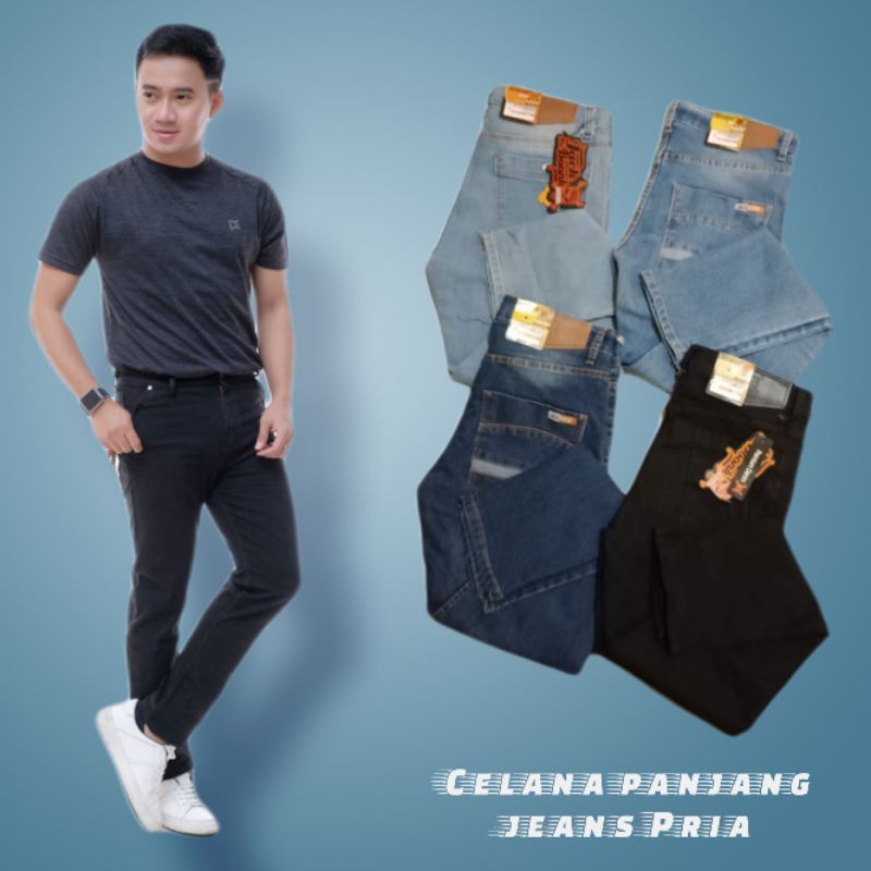 Cuci WAREHOUSE Long Jeans Size 27--38 Men& 39;s Lepis Standard Model / Standard slimfit Men& 39;s Je