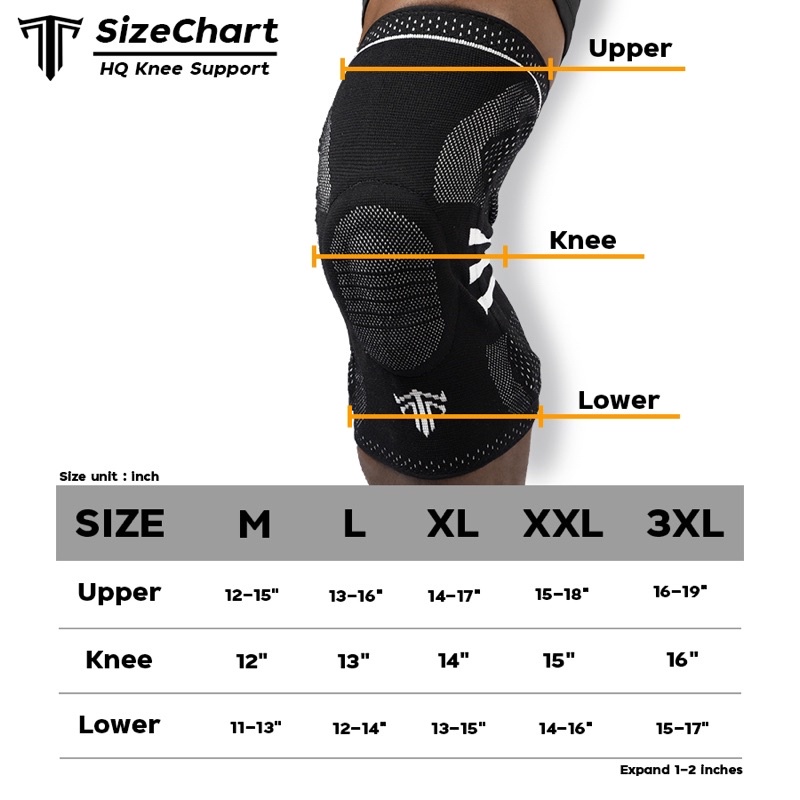 รัดเข่า THATA รุ่น HQ (Knee Support) เจลกันลูกสะบ้า พร้อมสปริงเสริมเอ็นรอบหัวเข่า ป้องกันเจ็บเข่า ปวดเข่า เข่าบิด เจ็บขา รูปที่ 6