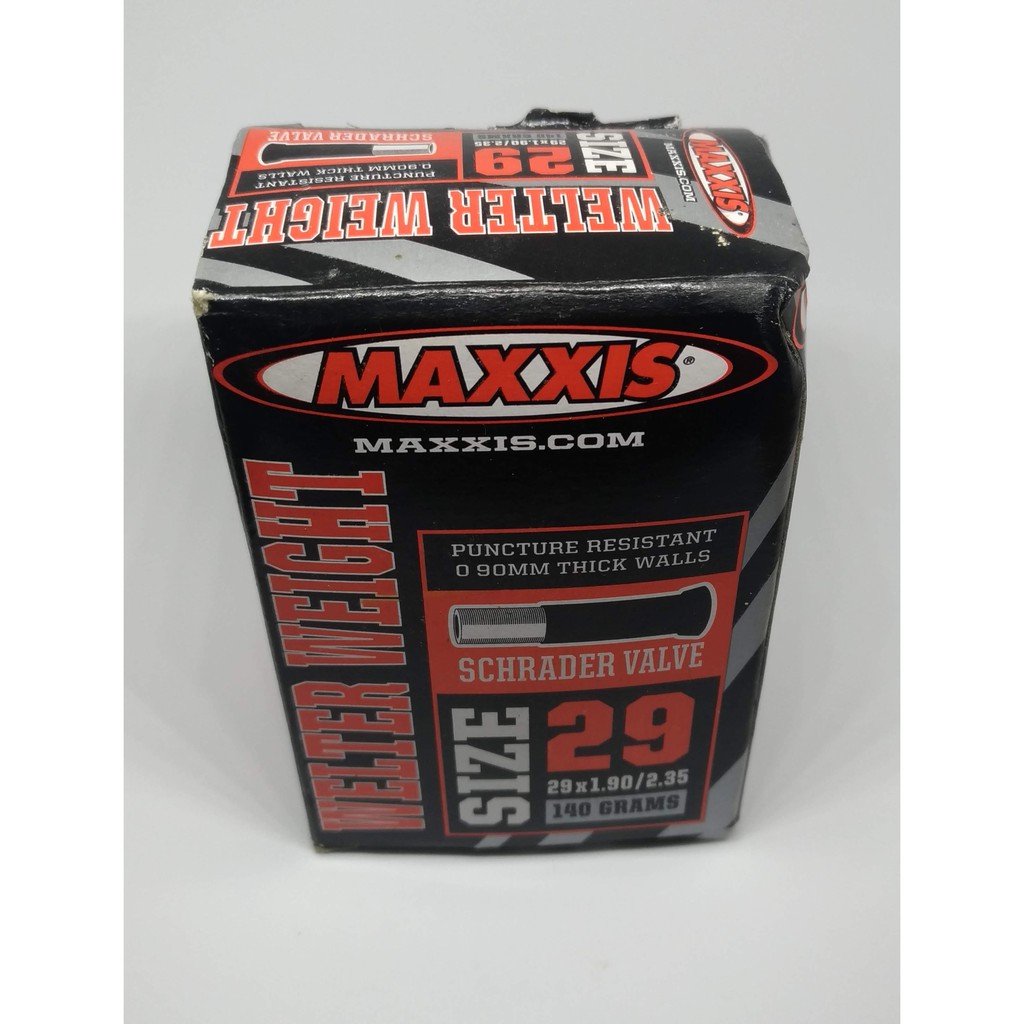 ยางใน MAXXIS Welter Weight 29x1.90/2.35 AV 140กรัม หนา0.9 กล่องแดง