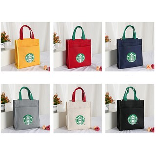 กระเป๋าผ้าสตาบัค Starbuck​ทรงสี่เหลี่ยม