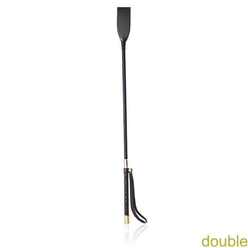 [double]54cm Leather Horse Whip Equestrian Horseback Racing Riding