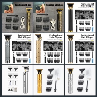 ปัตตาเลี่ยนไฟฟ้า ไร้สาย โกนหนวด กันขอบ ตัดผม สําหรับผู้ชาย บ้าน เครื่องตัดผมไฟฟ้าUSB ปัตตาเลี่ยนตัดผม  วินเทจ เฟดเดอร์หัวน้ำมัน