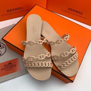 Hermes sandal รุ่น3สาย สีเบจ