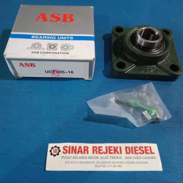Bearing Laher Laker Pillow Block UCF 205-16 UCF 205 - 16 ASB เป็น 1 นิ้ว