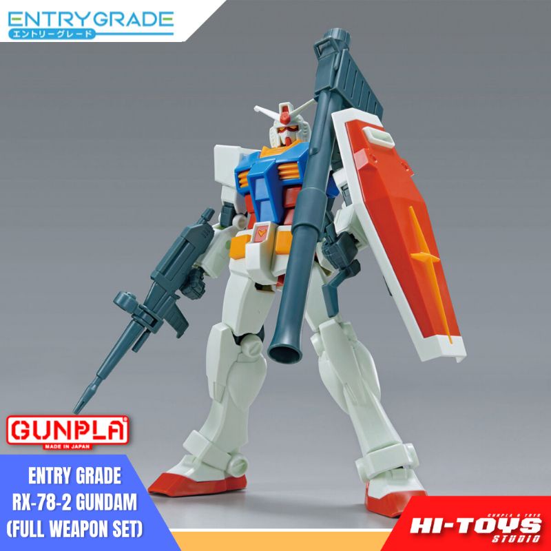 BANDAI GUNPLA ENTRY GRADE 1/144 RX-78-2 GUNDAM (FULL WEAPON SET ...