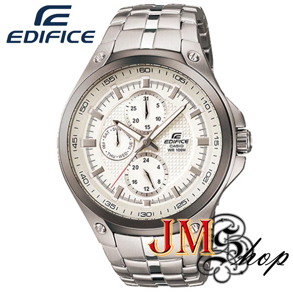 Casio Edifice นาฬิกาข้อมือผู้ชาย สายสแตนเลส รุ่น EF-326D-7AVDF - Silver