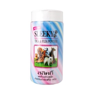 Sleeky Tick &amp; Flea Powder แป้งสลิคกี้ แป้งกำจัดเห็บหมัด ไร สำหรับสุนัข ขนาด 150 กรัม