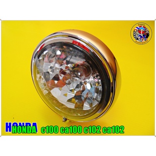 ชุดไฟหน้า โคมไฟ จานฉาย ขั้วหลอดไฟ หลอดไฟ สำหรับ HONDA C100 CA100 C102 CA102 Headlight