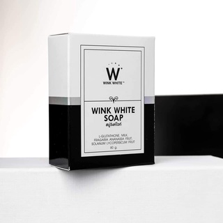 [beautypinky] Wink White Soap สบู่วิงค์ไวท์ ผสมกลูต้า น้ำนมแพะ ช่วยทำความสะอาดผิว บำรุงผิว (80 g. x 1 กล่อง)