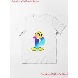 Fashion Clothess Store การ์ตูนมินิมอล Colorful Letter T-shirt Inside Expressive Emoji Essential T-Shirt เสื้อยืดพิมพ์ลา