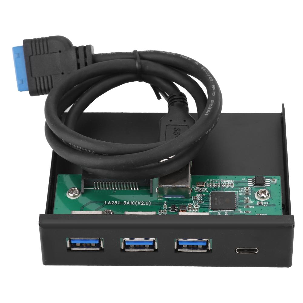 YABOANG Carte d'extension USB 3.1 type E avant PCI Express 3.0 2X / USB3.1 GEN2 10 GbpsTYPE-E 20 broches pour ordinateur de bureau (puce ASM3142