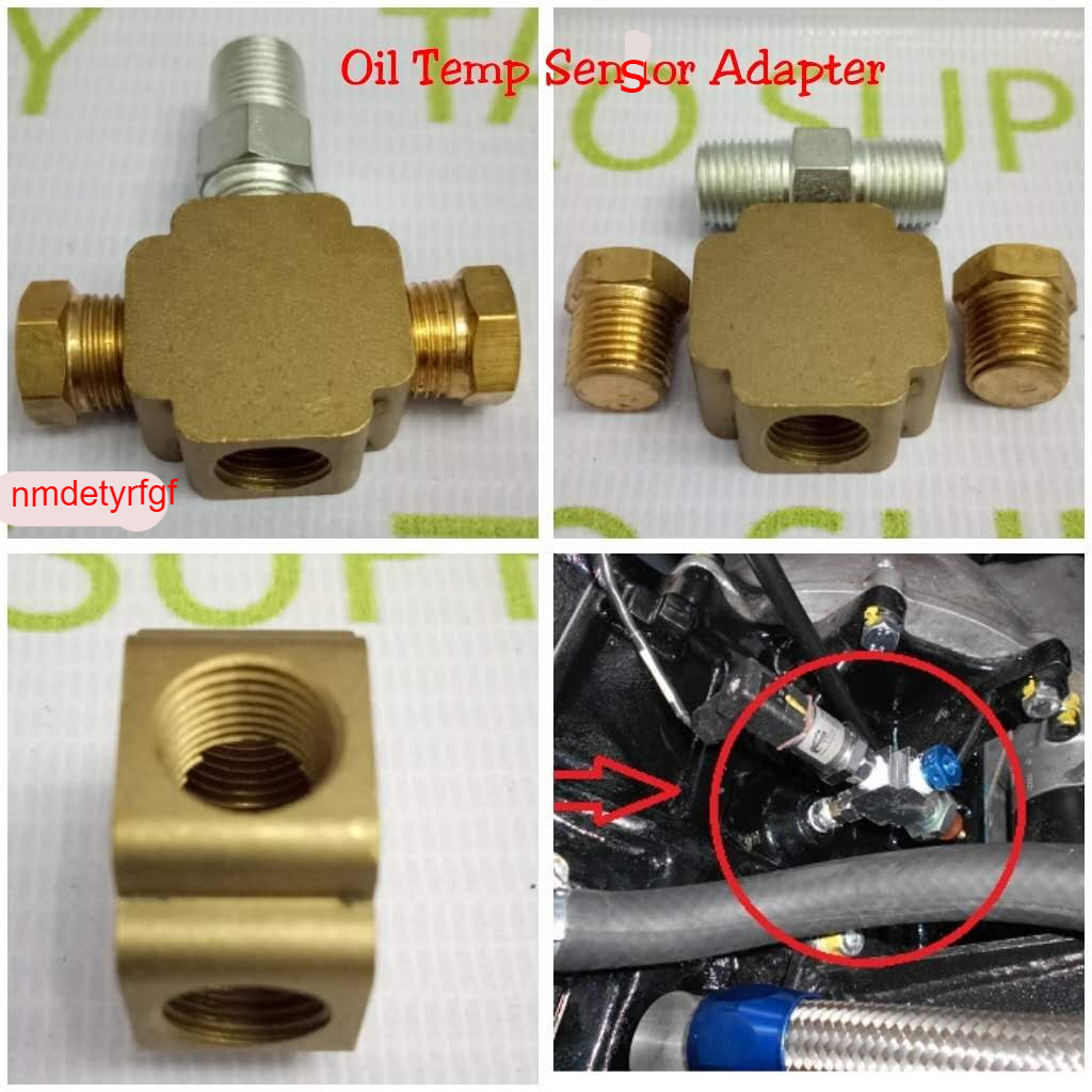 ความดันน้ํามัน/น้ํามัน TEMP SENSOR ADAPTER Waja Myvi 4 WAY defi apexi hks greddy เมตร