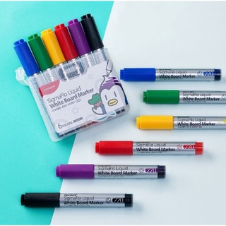 Monami ชุดปากกาไวท์บอร์ด สูตรน้ำ  SigmaFlo Liquid White Board Marker 220 SET