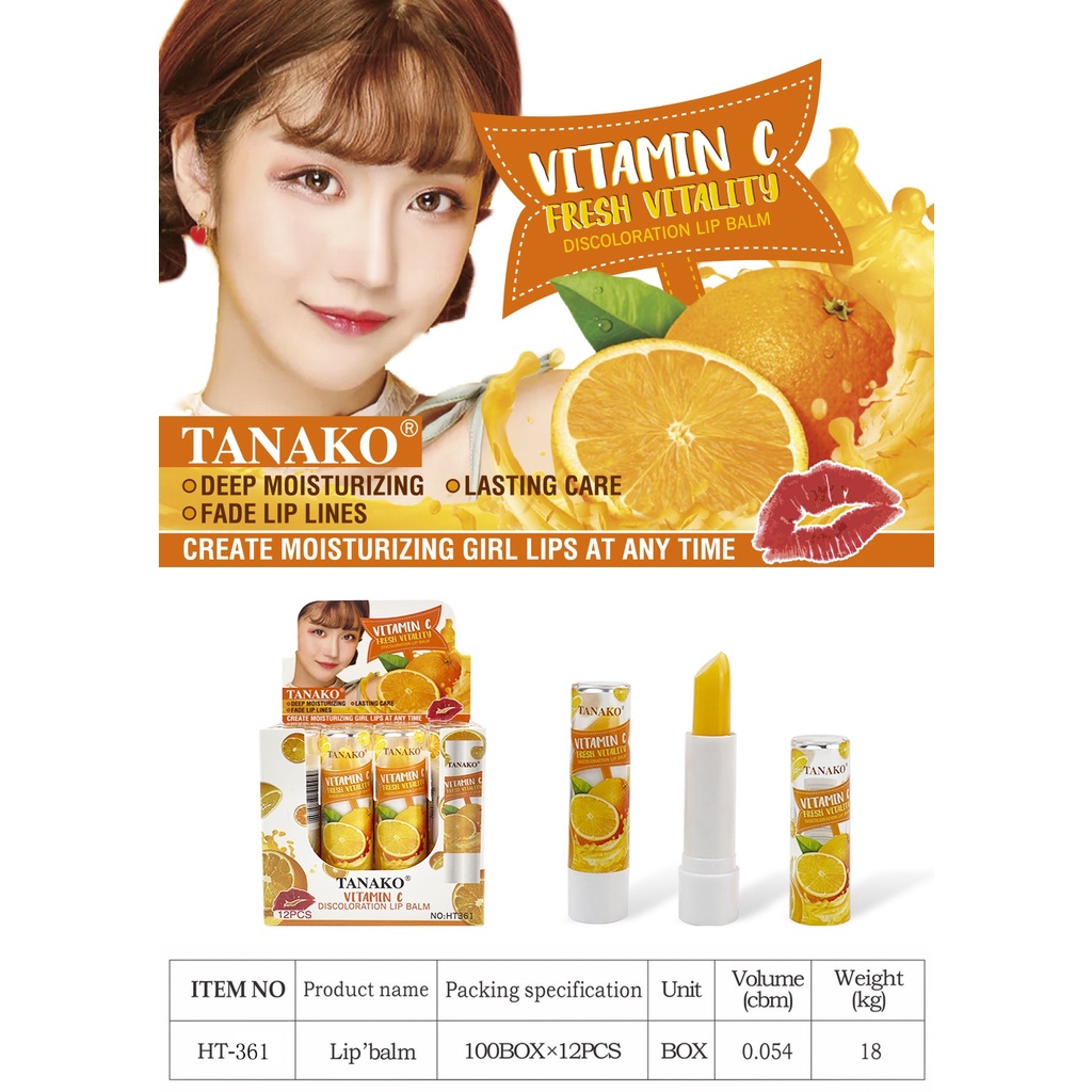 HT 361 ลิปมัน ลิปบาล์ม ลิปมันช็อกโกแลต บำรุงริมฝีปาก 👶 TANAKO CKOCOLATE ช่วยให้ปากชุ่มชื้น แก้ปากแห้ง ปากดำ👄