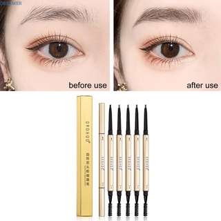 【DREAMER】Double Head Eyebrow Pencil Long Lasting Waterproof 5 Colors Ultra Fine Triangle Eye Brow Pen Tint Mascara Enhance