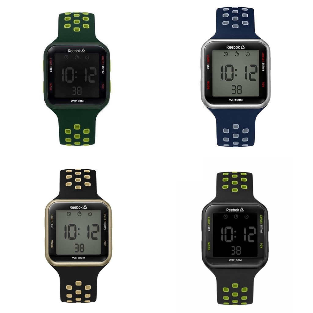 Reebok Watch รุ่น RD-SQE-G9 นาฬิกาข้อมือสายซิลิโคน Digital