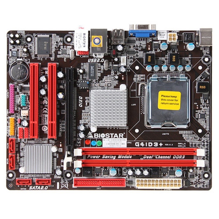 BIOSTAR Mainboard G41D3+ INTEL 775 (VGA On)
