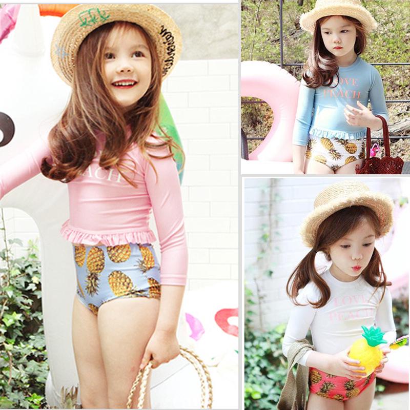 939  Childrens swimsuit Long sleeve pants swimsuit  Girl   Zhongda childrens swimsuit